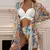Biquínis sexy e conjunto de capas femininas, roupa de banho estampada, maiô de - comprar online