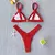 Conjunto de biquíni feminino push-up sólido, maiô patchwork, maiô brasileiro