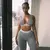 Conjunto esportivo feminino de duas peças, roupa de treino, sem mangas, com al? - loja online