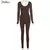 Imagem do Nibber-Macacão básico feminino, macacão marrom casual, roupa de fitness, maca