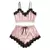 Conjunto de pijama feminino sexy, decotes em v, sem mangas, oco, cami top, roupa - loja online