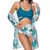 Biquínis sexy e conjunto de capas femininas, roupa de banho estampada, maiô de