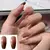 Dicas de unhas falsas de cobertura completa com cola, estilete preto, marrom, tr - comprar online