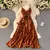Vestido longo com decote em V - comprar online