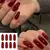 Dicas de unhas falsas de cobertura completa com cola, estilete preto, marrom, tr - comprar online