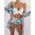 Biquínis sexy e conjunto de capas femininas, roupa de banho estampada, maiô de