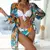 Biquínis sexy e conjunto de capas femininas, roupa de banho estampada, maiô de - comprar online