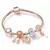 Cristal Coração Charme Pulseira para As Mulheres, Contas De Vidr