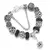 Cristal Coração Charme Pulseira para As Mulheres, Contas De Vidr