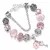 Cristal Coração Charme Pulseira para As Mulheres, Contas De Vidr na internet