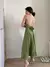 Vestido longo com decote em V - Vitrine Shop - Utilidades