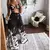 Conjunto de calças femininas sem mangas com estampa boho e perna larga, agasalh - Vitrine Shop - Utilidades