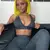 Conjunto esportivo feminino de duas peças, roupa de treino, sem mangas, com al?