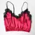 Conjunto de pijama feminino sexy, decotes em v, sem mangas, oco, cami top, roupa