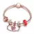 Cristal Coração Charme Pulseira para As Mulheres, Contas De Vidr