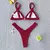 Imagem do Conjunto de biquíni feminino push-up sólido, maiô patchwork, maiô brasileiro