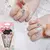Dicas de unhas falsas de cobertura completa com cola, estilete preto, marrom, tr