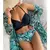Biquínis sexy e conjunto de capas femininas, roupa de banho estampada, maiô de na internet