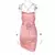 Imagem do Dulzura-Mini Vestido de Alça de Cetim Feminino, Renda franzida, Bandagem Cruzad