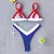 Imagem do Conjunto de biquíni feminino push-up sólido, maiô patchwork, maiô brasileiro