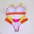 BLESSKISS-Conjunto de biquíni feminino push-up, maiô sexy, tanga, atadura de n na internet