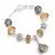 Cristal Coração Charme Pulseira para As Mulheres, Contas De Vidr na internet