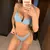 Mulheres Biquíni Tanga em Forma de V, Sexy Ribbed Swimwear, High Cut Swimsuit, na internet
