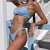 Mulheres Biquíni Tanga em Forma de V, Sexy Ribbed Swimwear, High Cut Swimsuit, na internet