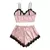 Conjunto de pijama feminino sexy, decotes em v, sem mangas, oco, cami top, roupa - loja online