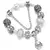 Cristal Coração Charme Pulseira para As Mulheres, Contas De Vidr