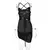 Dulzura-Mini Vestido de Alça de Cetim Feminino, Renda franzida, Bandagem Cruzad - Vitrine Shop - Utilidades