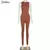 Nibber-Macacão básico feminino, macacão marrom casual, roupa de fitness, maca - loja online