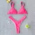 Conjunto de biquíni feminino push-up sólido, maiô patchwork, maiô brasileiro - comprar online