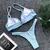 Mulheres Biquíni Tanga em Forma de V, Sexy Ribbed Swimwear, High Cut Swimsuit, - loja online