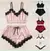 Conjunto de pijama feminino sexy, decotes em v, sem mangas, oco, cami top, roupa