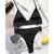 Sexy Halter com nervuras maiô feminino, maiô feminino, biquíni de cintura alt