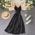 Vestido longo com decote em V - loja online