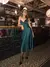 Vestido longo com decote em V