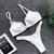 Mulheres Biquíni Tanga em Forma de V, Sexy Ribbed Swimwear, High Cut Swimsuit, - Vitrine Shop - Utilidades