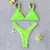 Imagem do Conjunto de biquíni feminino push-up sólido, maiô patchwork, maiô brasileiro