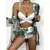 Biquínis sexy e conjunto de capas femininas, roupa de banho estampada, maiô de - loja online