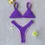 Conjunto de biquíni feminino push-up sólido, maiô patchwork, maiô brasileiro - loja online