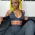 Conjunto esportivo feminino de duas peças, roupa de treino, sem mangas, com al? na internet