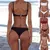 Conjunto de biquíni de 2 peças para mulheres, maiô, sutiã push up, cuecas se na internet