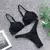 Mulheres Biquíni Tanga em Forma de V, Sexy Ribbed Swimwear, High Cut Swimsuit, - loja online