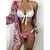 Biquínis sexy e conjunto de capas femininas, roupa de banho estampada, maiô de - Vitrine Shop - Utilidades