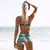 Biquíni feminino sexy com estampa de folhas, maiô feminino, roupa de banho, ta - loja online