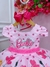 Vestido Infantil Barbie em Paris Rosa e Pink Cinto Pérolas (0037RR)