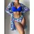 Imagem do Biquínis sexy e conjunto de capas femininas, roupa de banho estampada, maiô de