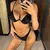Imagem do Nova sexy v-bar underwired sutiã push-up biquíni feminino roupa de banho femin